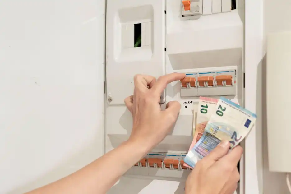 Electricity meter measuring power consumption