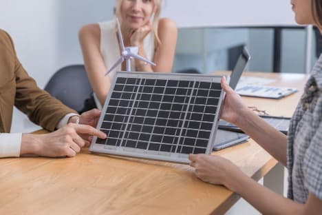 Sunlight radiation on solar panels